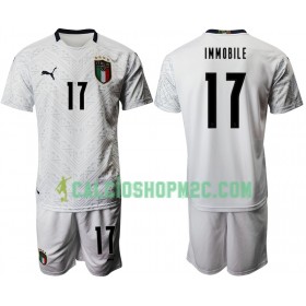 Italia Ciro Immobile 17 Bambino Maglia Trasferta Euro 2020 Manica Corta (+ Pantaloncini)